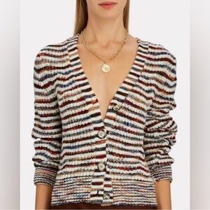 Veronica Beard Multicolor Striped Cardigan